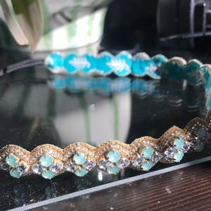 New Anthropologie sparkly turquoise headband